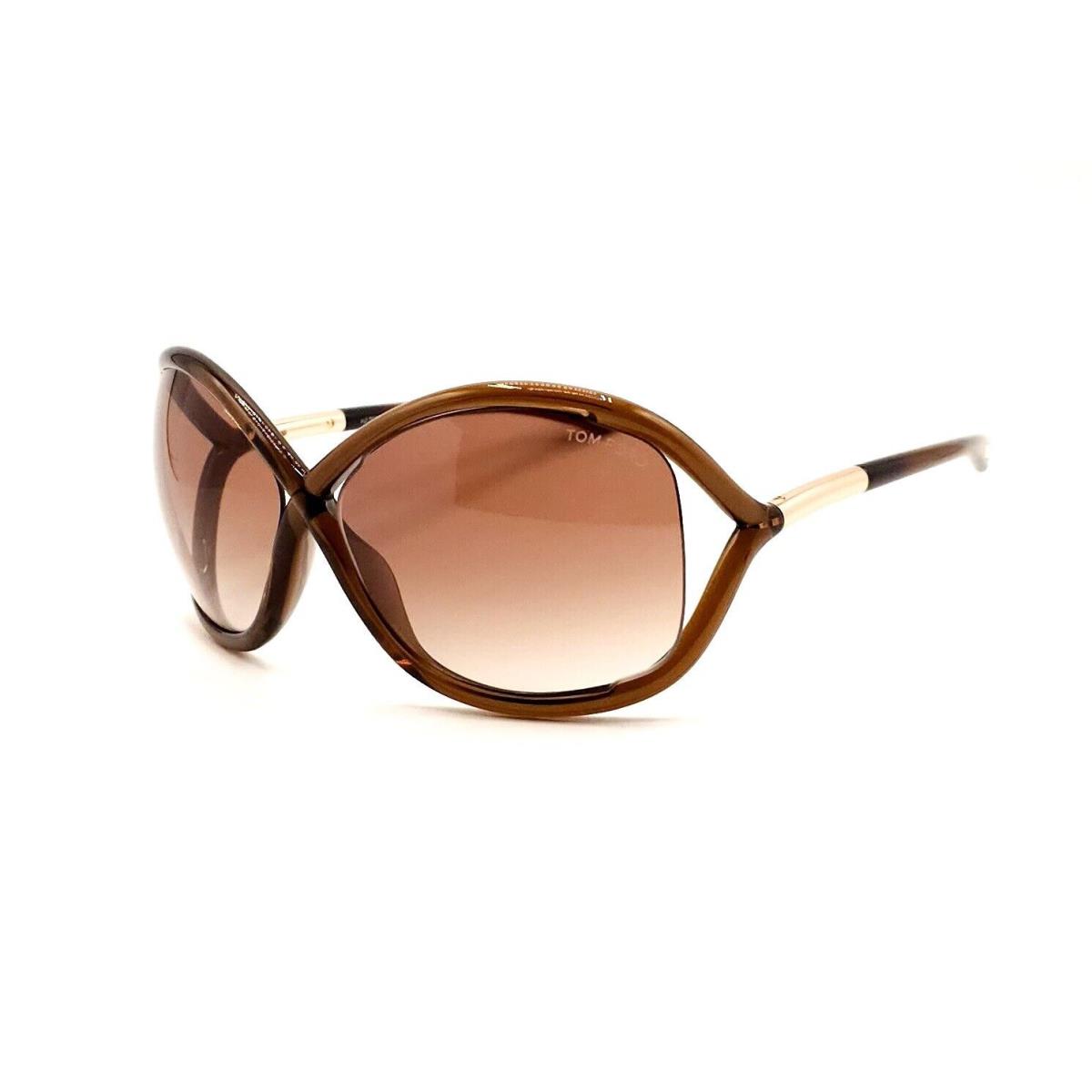 Tom Ford TF 0009 Whitney Sunglasses 692 Brown/ Brown Gradient Gray 64 - Frame: Brown, Lens: Brown