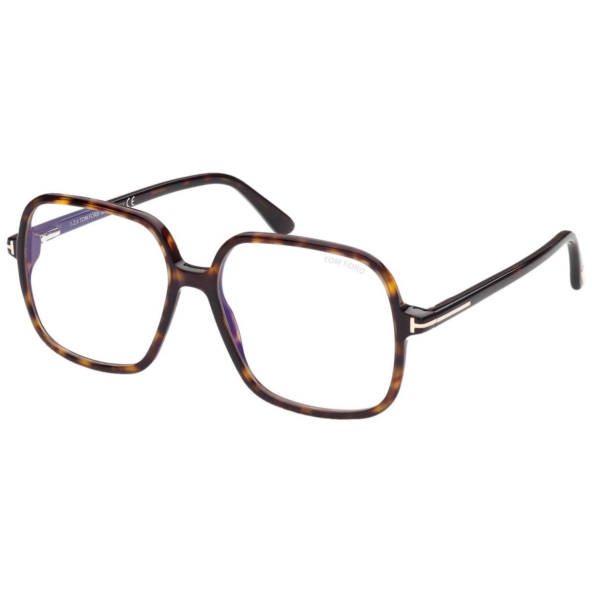 Tom Ford FT 5764-B Blue Block Dark Havana/blue Filter 052 Eyeglasses