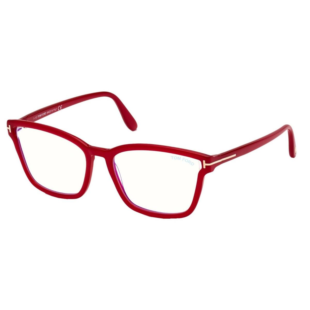 Tom Ford FT 5707-B Blue Block Red 072 Eyeglasses