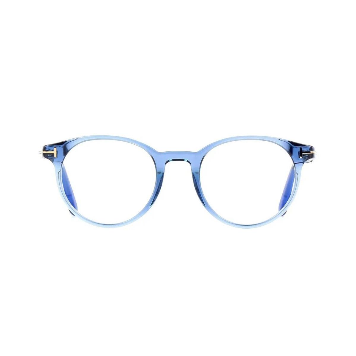 Tom Ford FT 5695-B Blue Block Shiny Blue Crystal 090 Eyeglasses