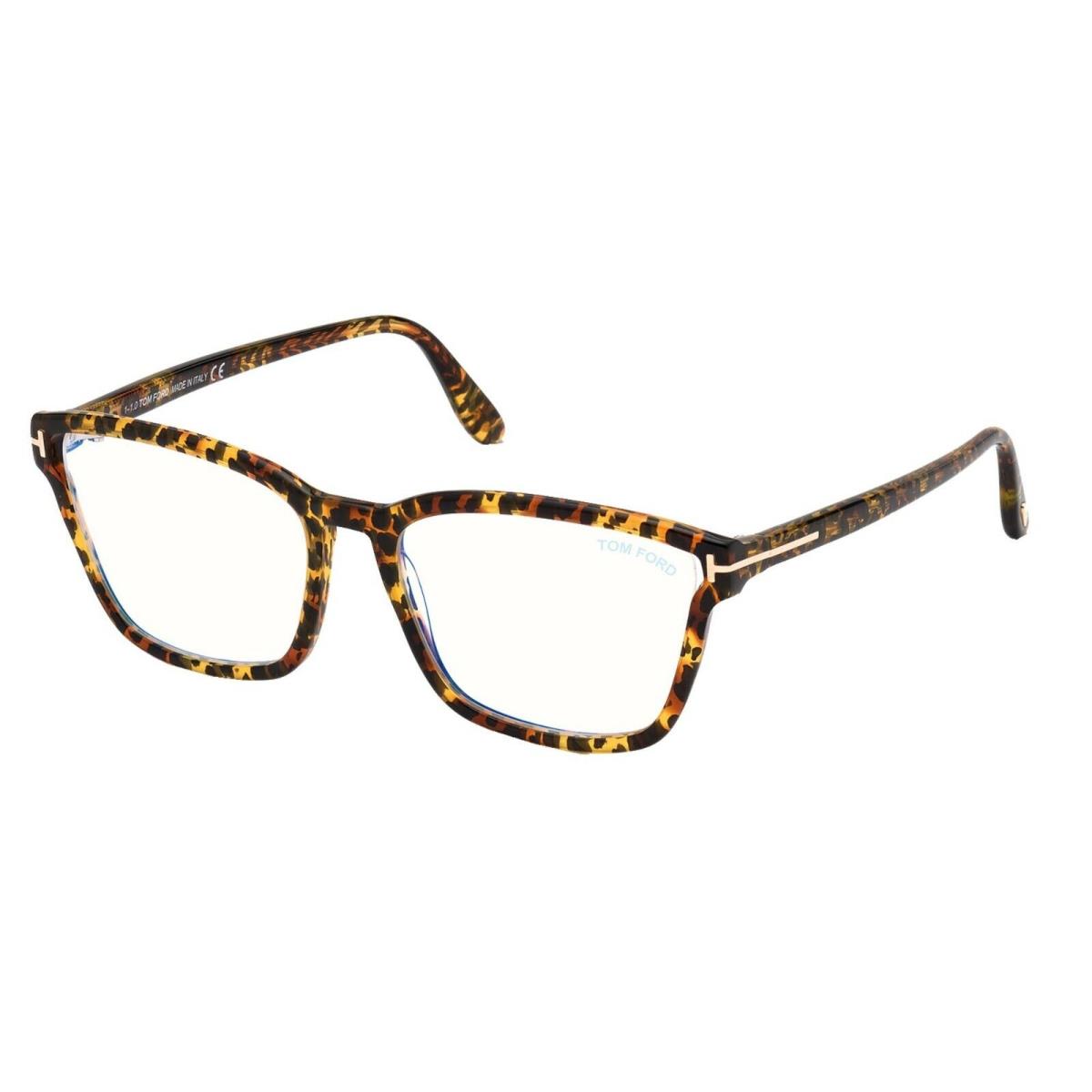 Tom Ford FT 5707-B Blue Block Beige Havana 056 Eyeglasses