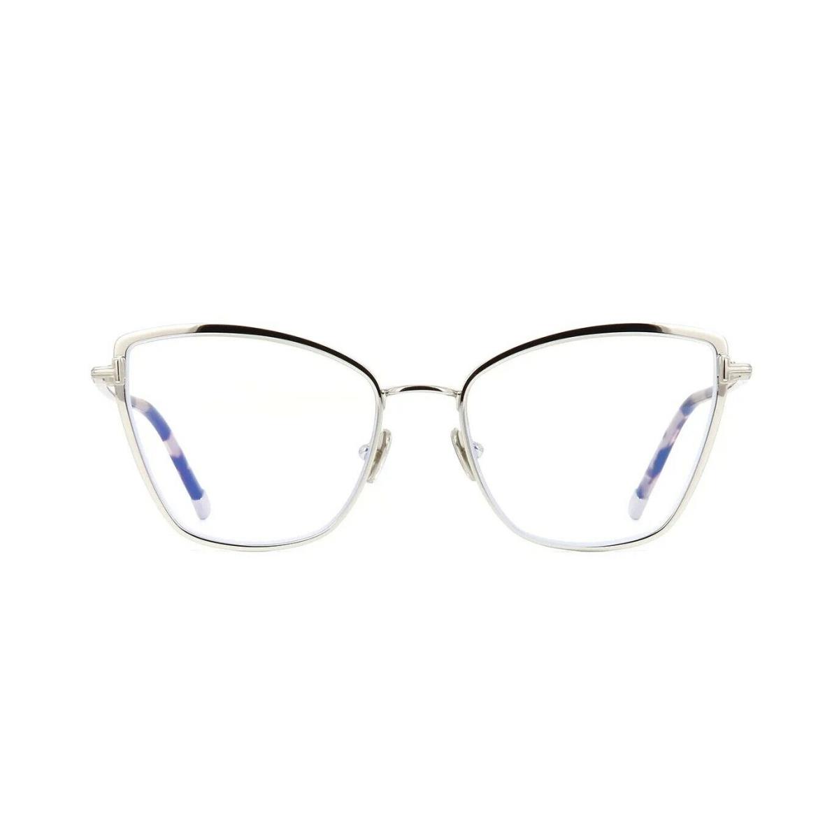 Tom Ford FT 5740-B Blue Block Shiny Palladium 016 Eyeglasses