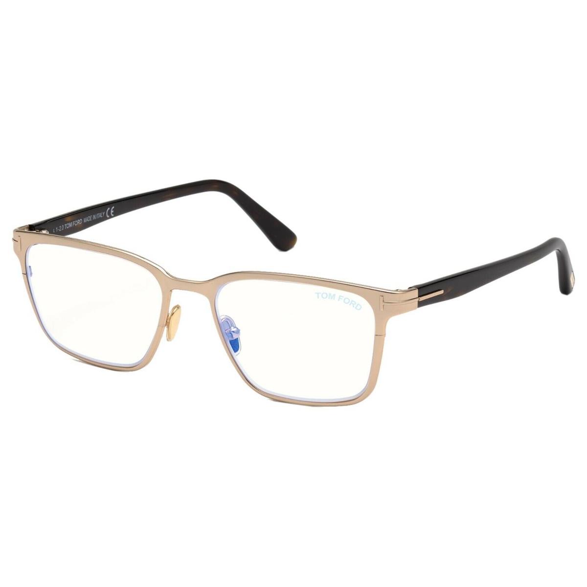 Tom Ford FT 5733-B Blue Block Shiny Rose Gold 028 Eyeglasses