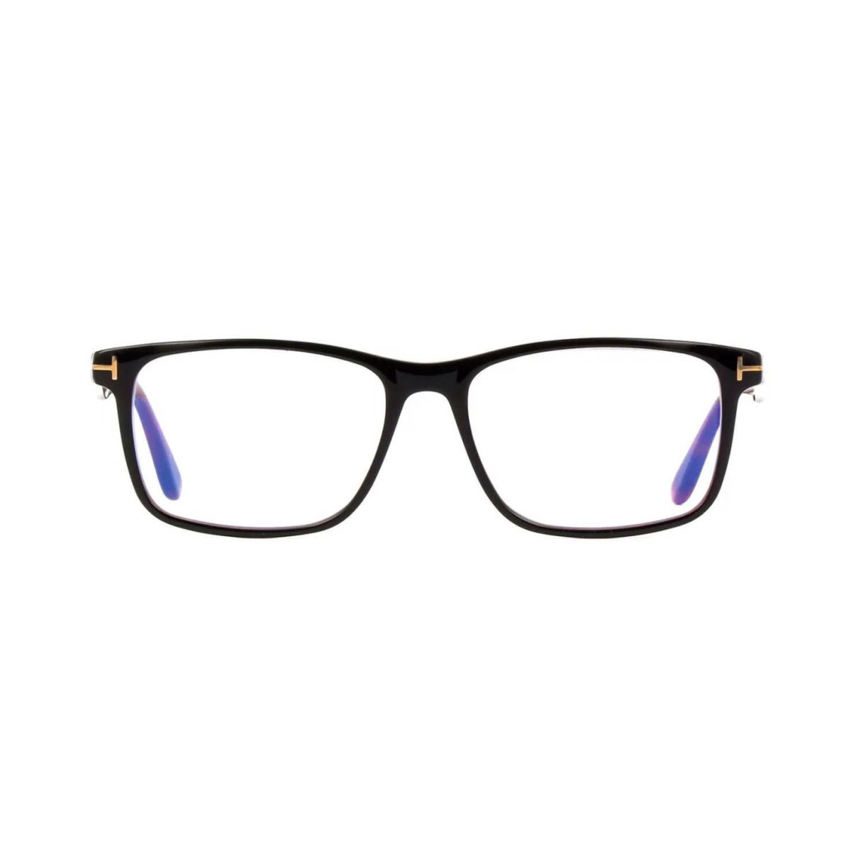 Tom Ford FT 5752-B Blue Block Black Havana/blue Filter 005 Eyeglasses