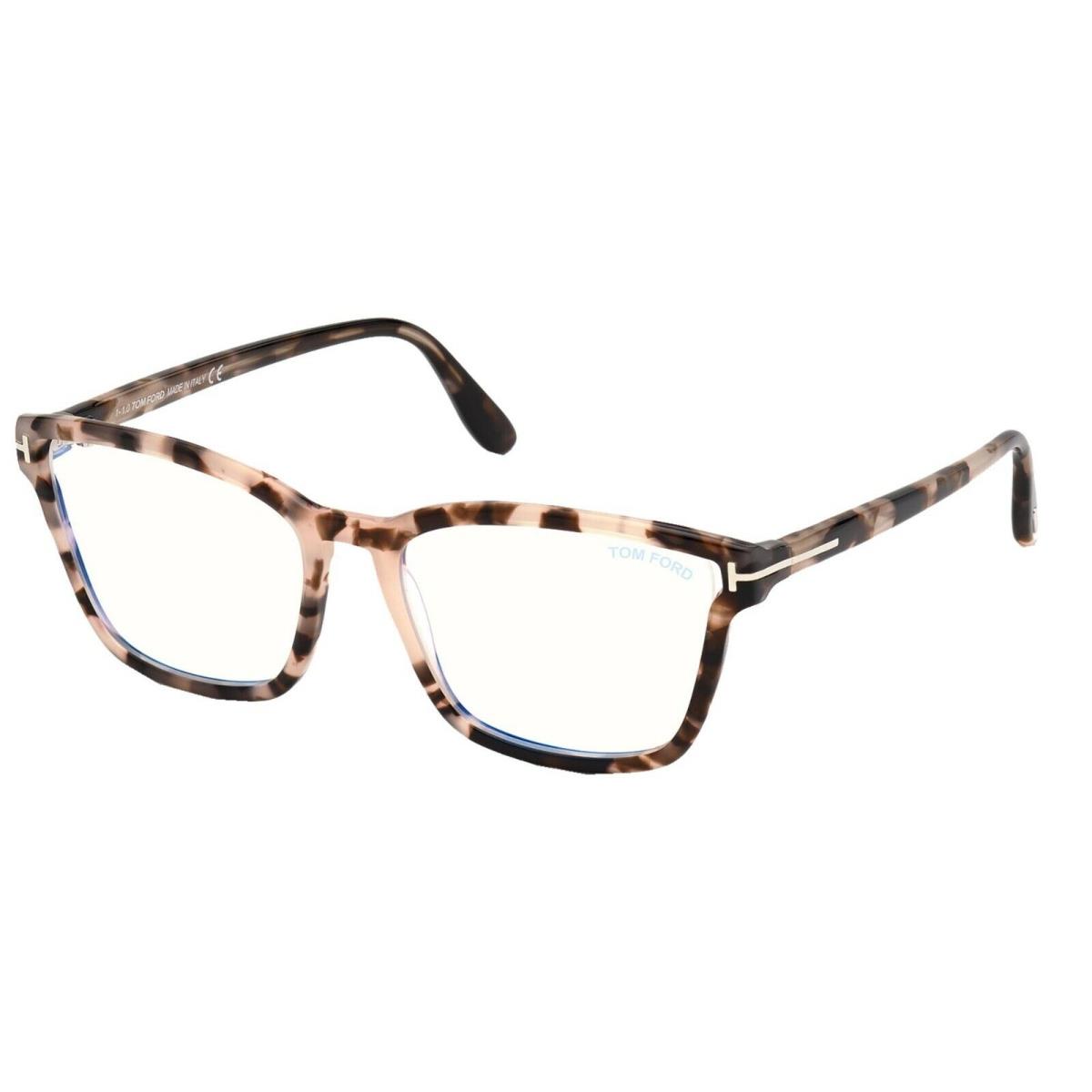 Tom Ford FT 5707-B Blue Block Blonde Havana 055 Eyeglasses