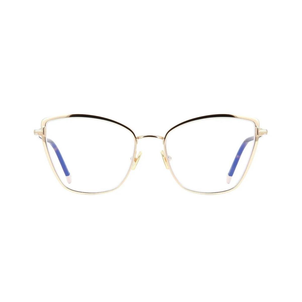 Tom Ford FT 5740-B Blue Block Shiny Rose Gold 028 Eyeglasses