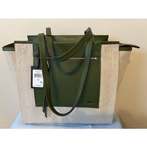 Dkny Large Tote Handbag Natrl Army Green