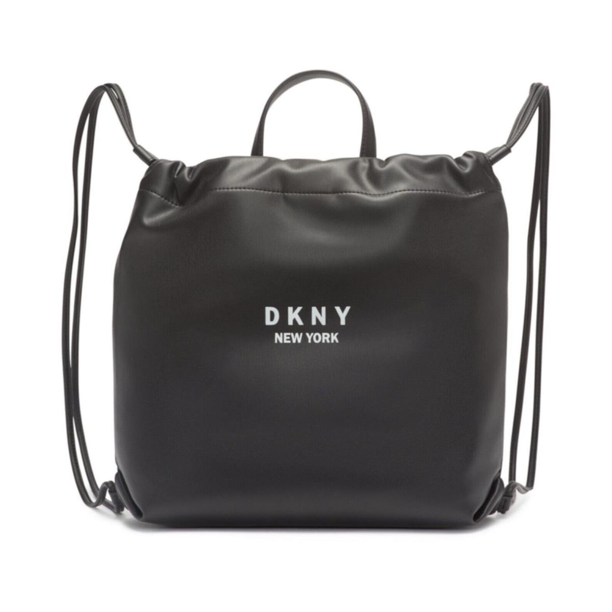 Dkny Alex Drawstring Backpack Black/white One Size