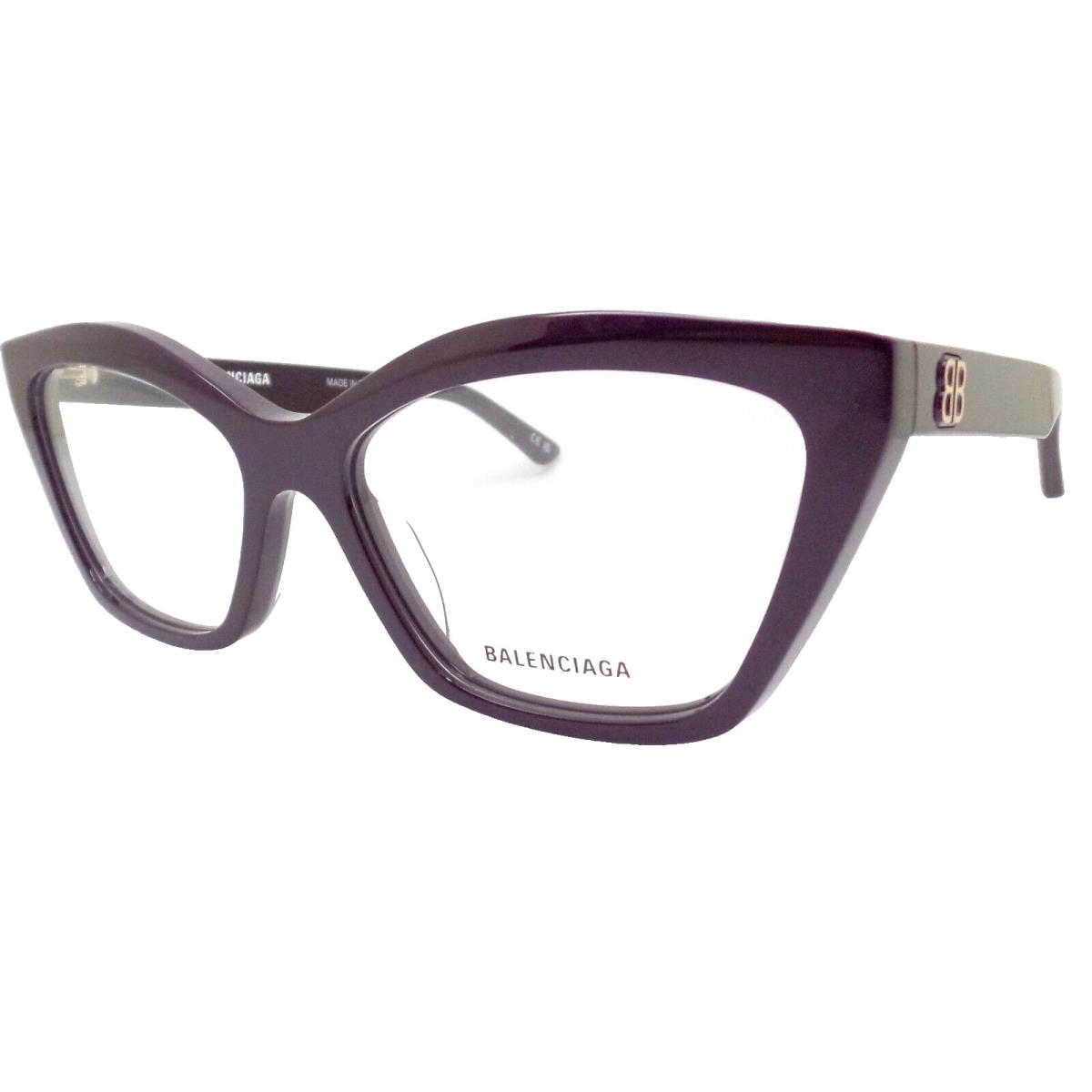 Balenciaga BB0342O 007 Violet 55mm Eyeglass Frame