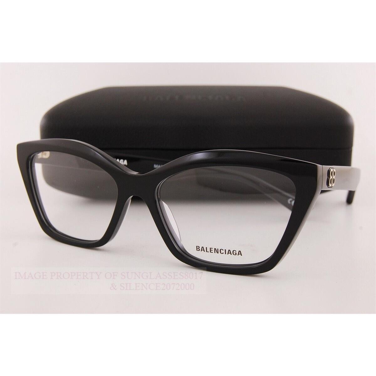 Balenciaga Eyeglass Frames BB 0342/O-005 Black For Women Size 55mm