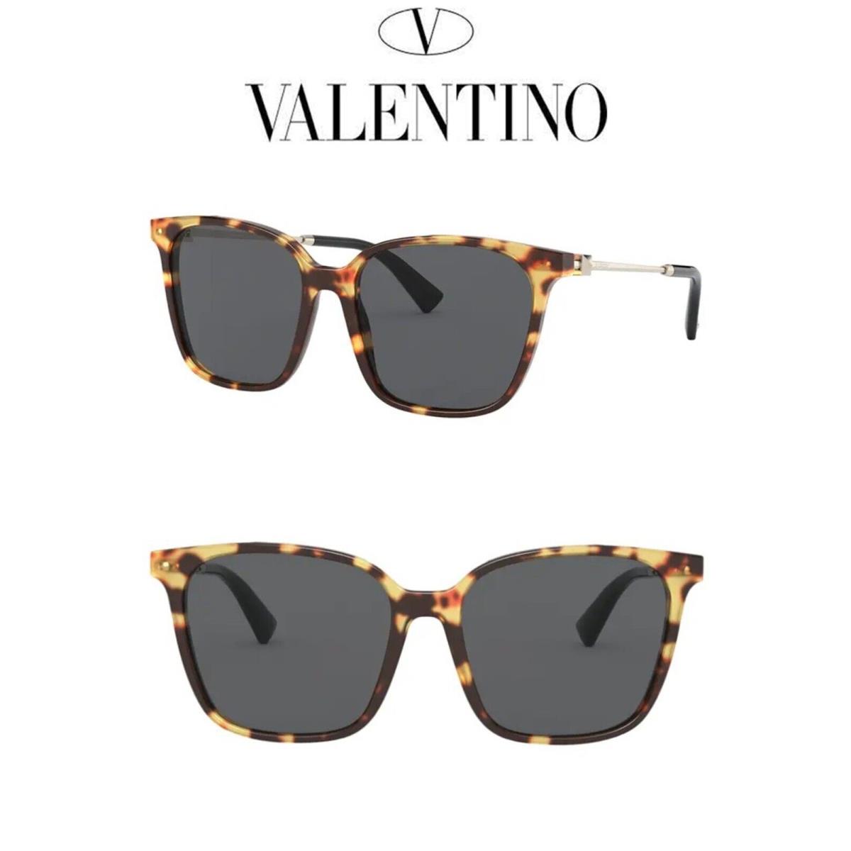 Valentino VA4078-F 5036/87 Tortoise/gold Grey Square Sunglasses. 57mm