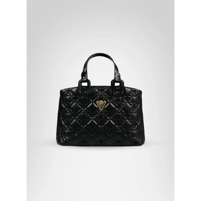 Valentino Orlandi Black Milan Shopping Bag IN Calf Leather