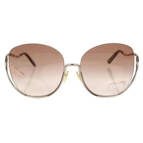 Chloé Chlo CE125S 757 Women`s Gold Oversized Round Sunglasses Shades 64/17/125