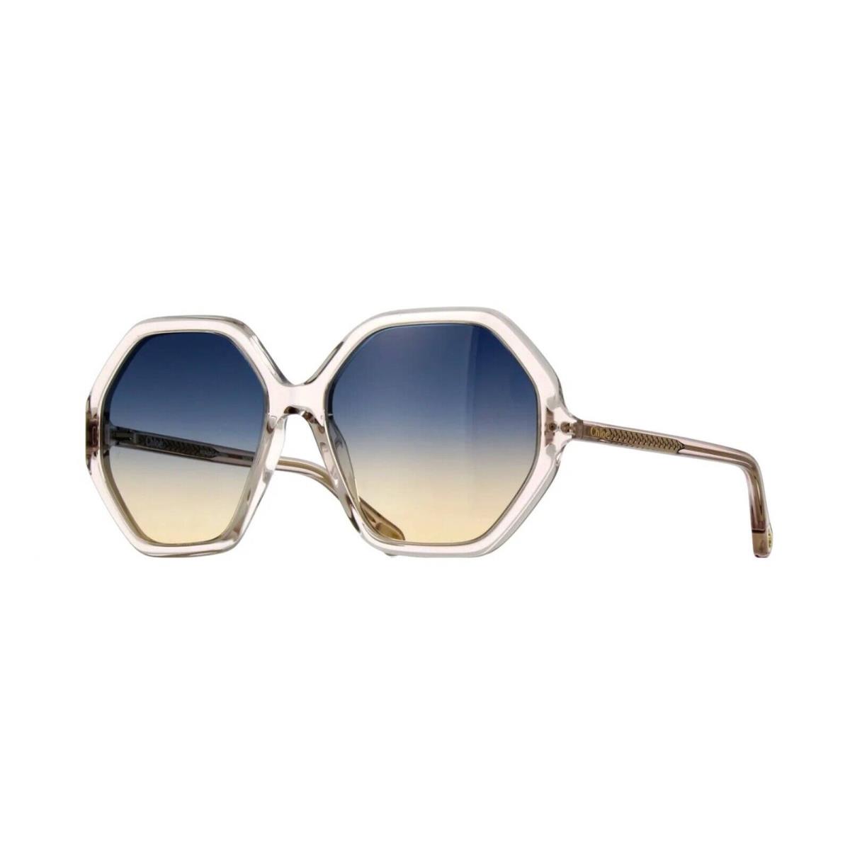 Chloé Chlo Esther CH0008S Grey Pink Crystal/blue To Peach Shaded 002 Sunglasses