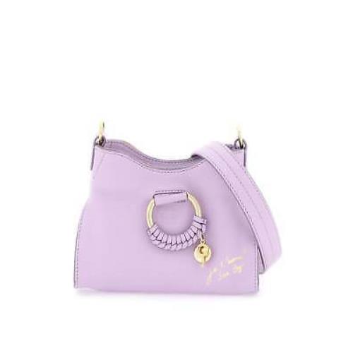 See By Chloe Small Joan Shoulder Bag with Cross - LILAC BREEZE, Exterior: Varies
