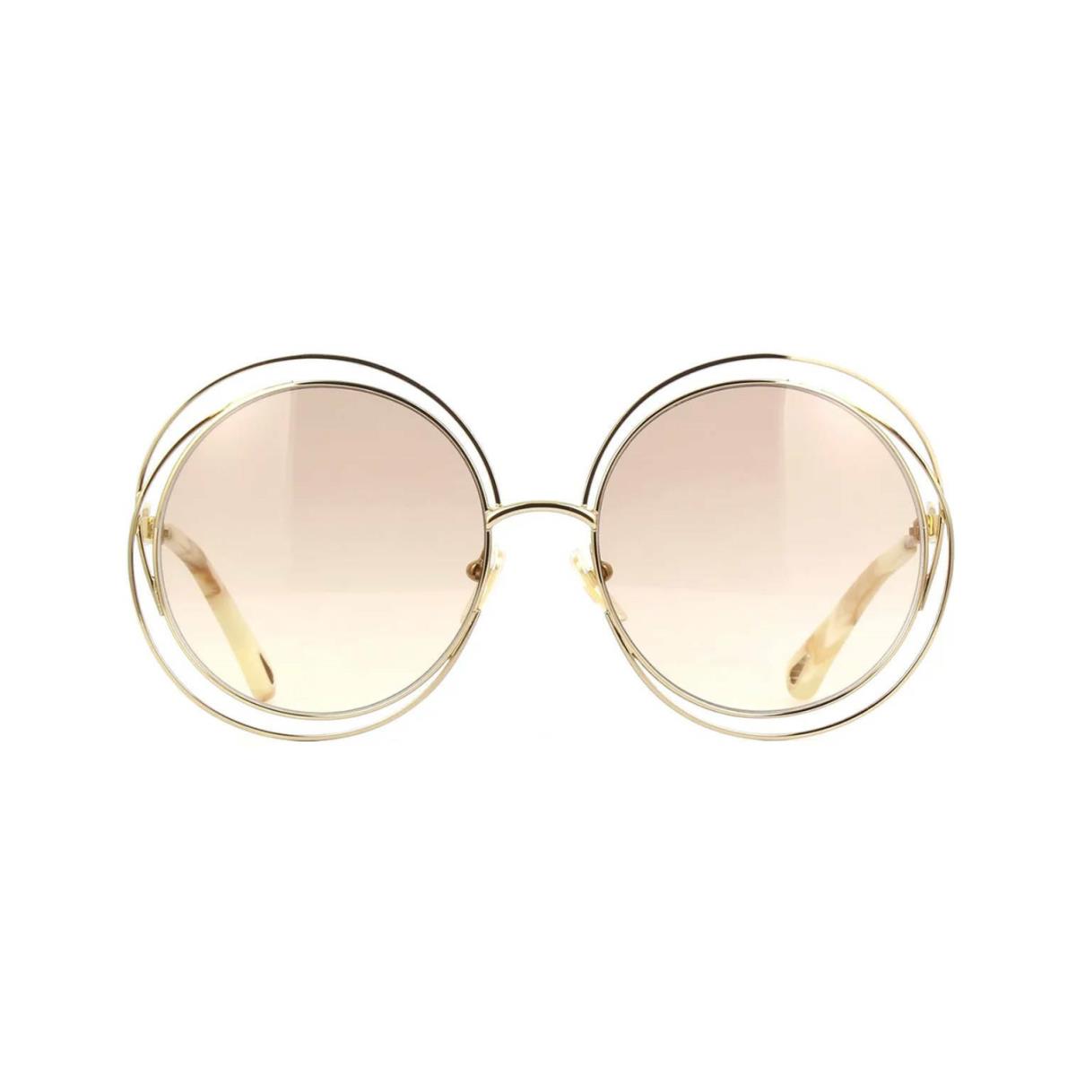 Chloé Chlo Carlina CH0045S Gold/light Brown Shaded 005 Sunglasses