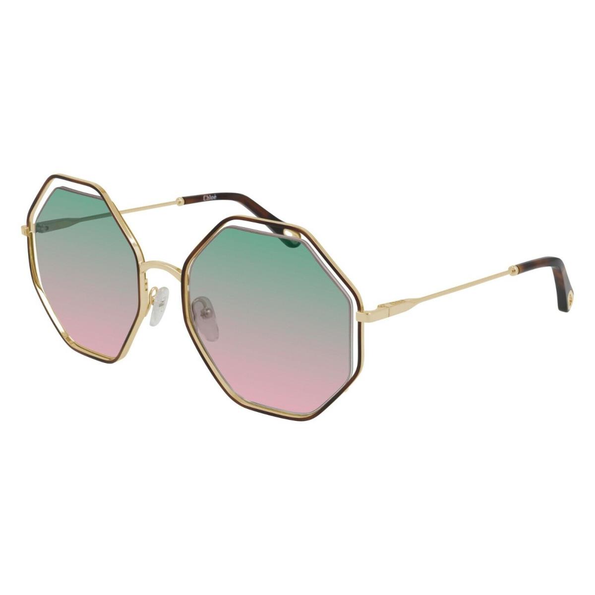 Chloé Chlo Poppy CH0046S Havana/green Pink Shaded 002 Sunglasses