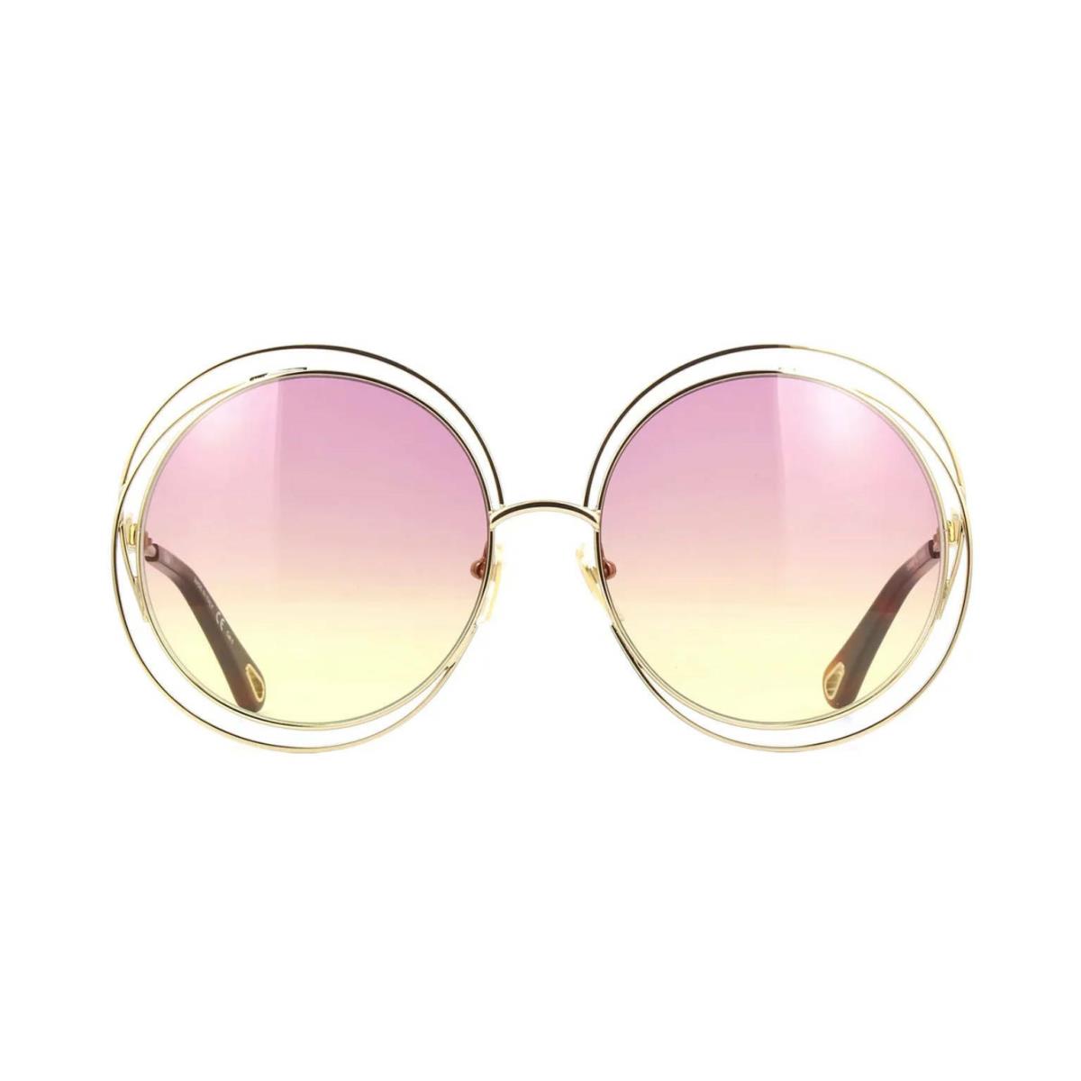 Chloé Chlo Carlina CH0045S Gold/pink To Yellow Shaded 002 Sunglasses