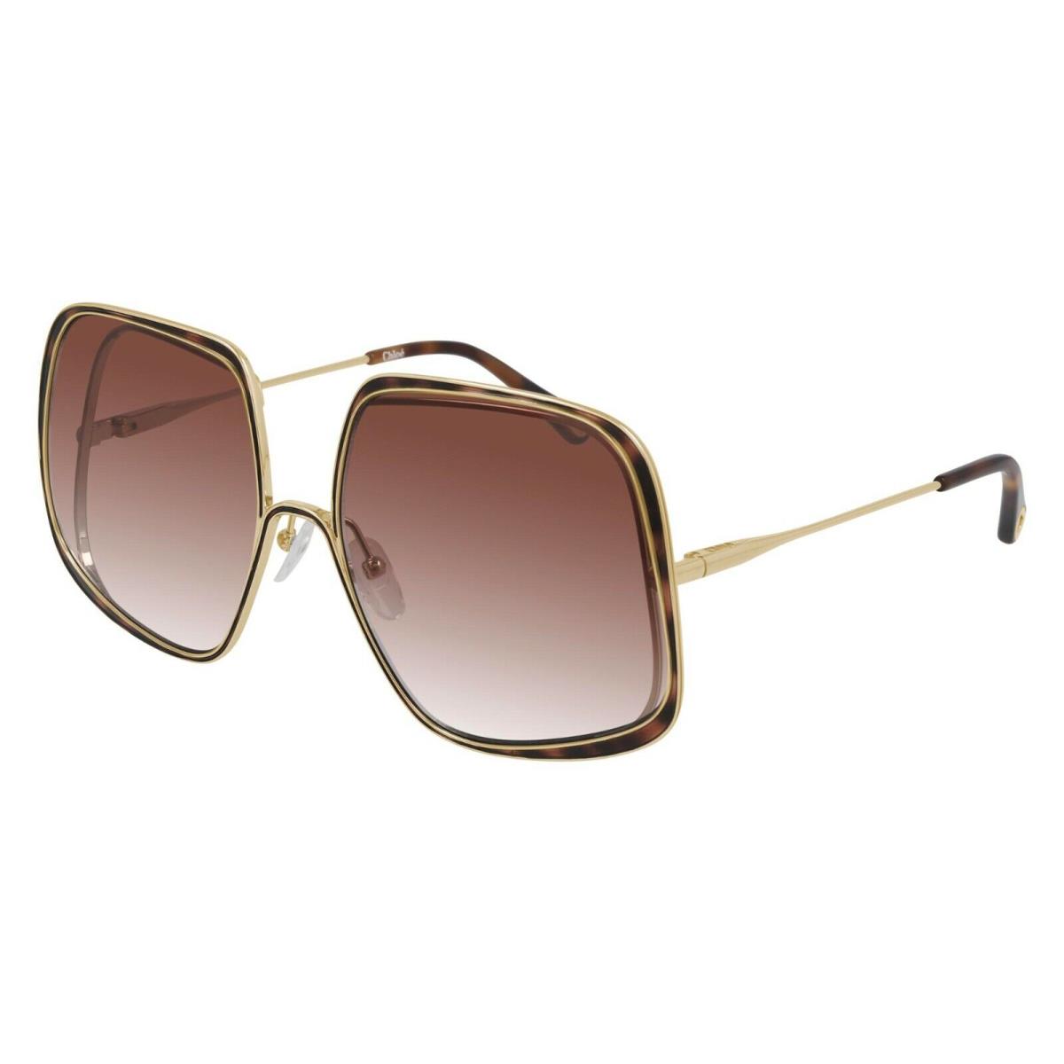 Chloé Chlo Hanah CH0035S Havana Gold/red Brown Shaded 003 Sunglasses
