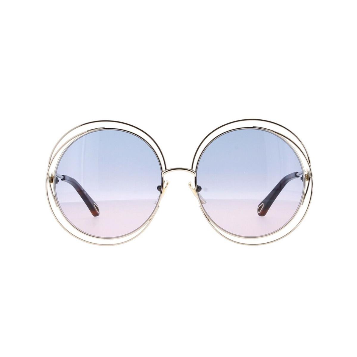 Chloé Chlo Carlina CH0045S Gold/blue To Pink Shaded 006 Sunglasses