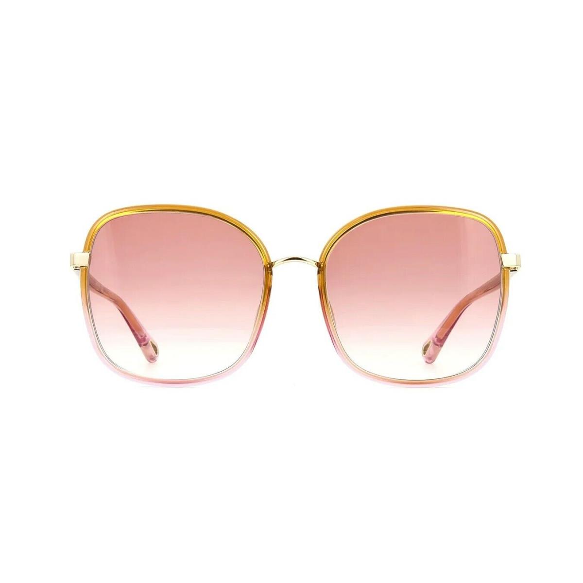 Chloé Chlo Franky CH0031S Yellow Pink Crystal/orange Shaded 002 Sunglasses