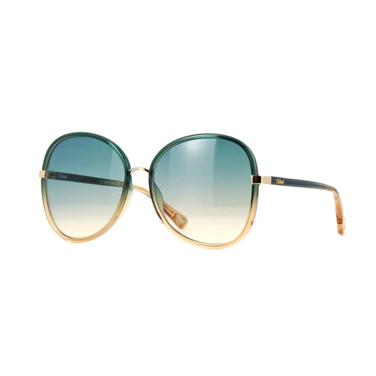 Chloé Chlo Franky CH0030S Green To Beige Crystal Fade/green Shaded 006 Sunglasses