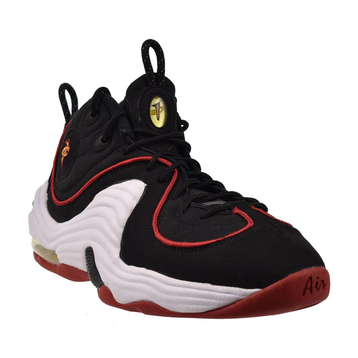 Nike Air Penny II GS Big Kids` Shoes Black-white-university Red 820249-002 - Black-White-University Red