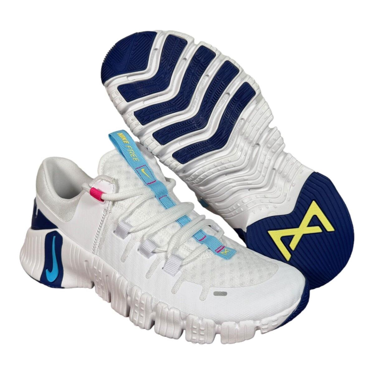 Nike Free Metcon 5 White Aquarius Blue Womens Training Shoes DV3950-103 Sz 7-8.5 - White