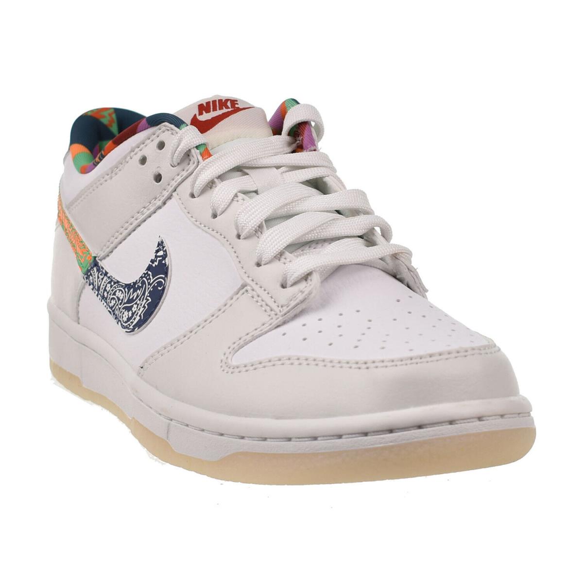 Nike Dunk Low GS Big Kids` Shoes White-multi-color Paisley FN8913-141 - White-Multi-Color Paisley