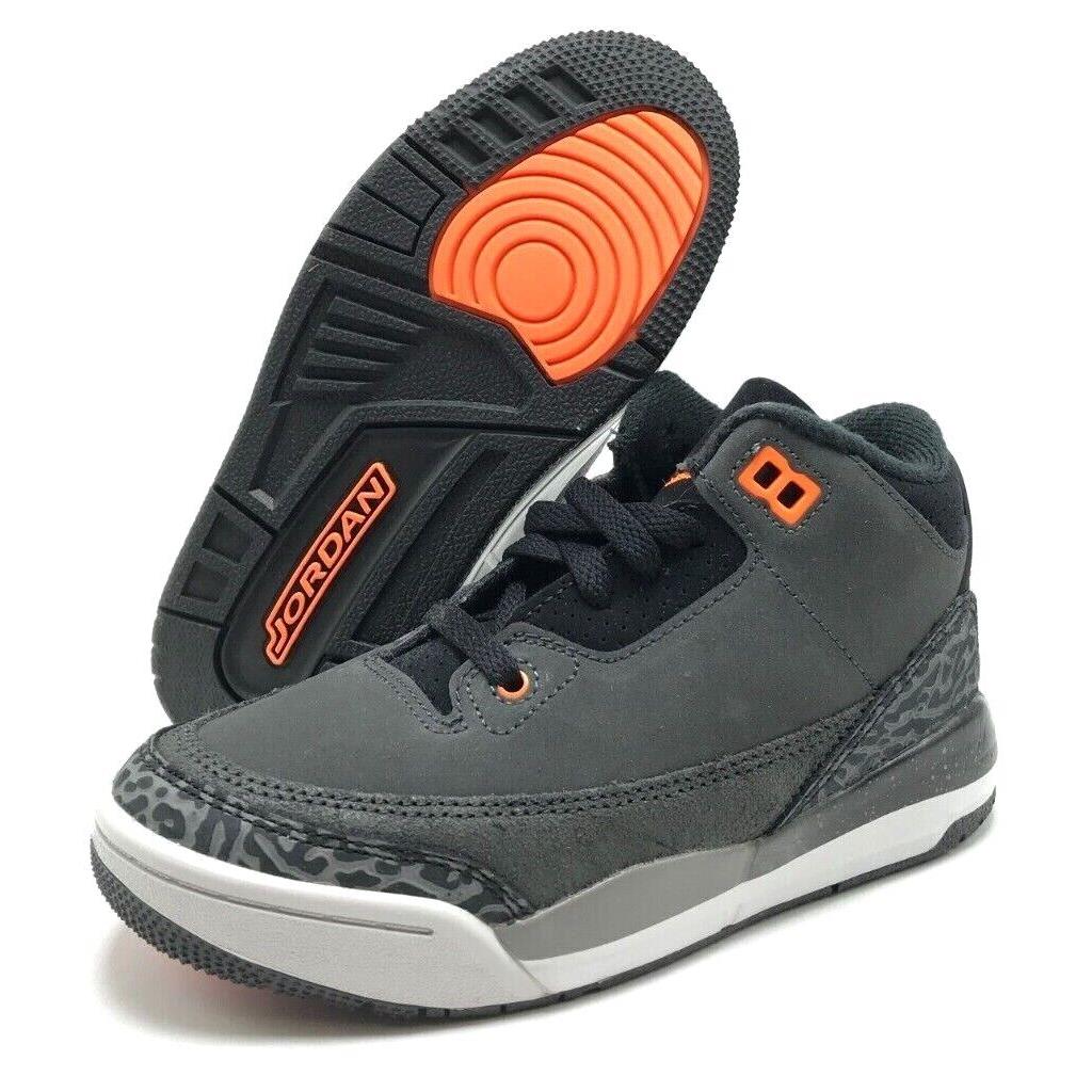 Pre-school Kids Nike Air Jordan 3 Retro PS Grey / Orange DM0966 080 - Gray