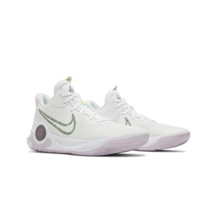 Men Nike Nike KD Trey 5 IX Basketball Shoes White/lime Light Purple DJ6921-100 - White/Lime Light Purple