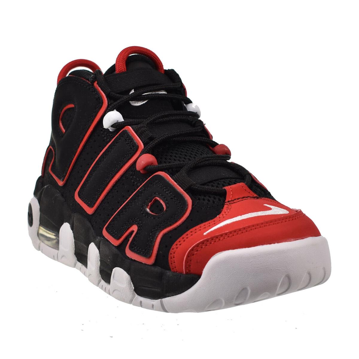 Nike Air More Uptempo 96 GS Big Kids` Shoes Black-red Toe FB1344-001 - Black-Red Toe