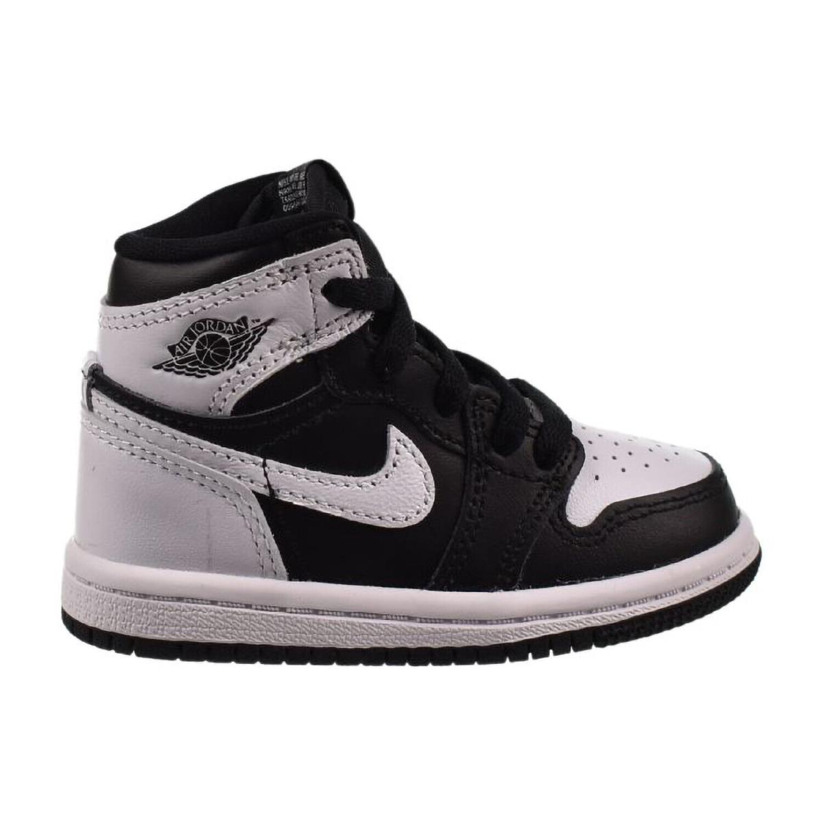 Jordan 1 Retro High OG TD Toddler Shoes Black-white FD1413-010 - Black-White