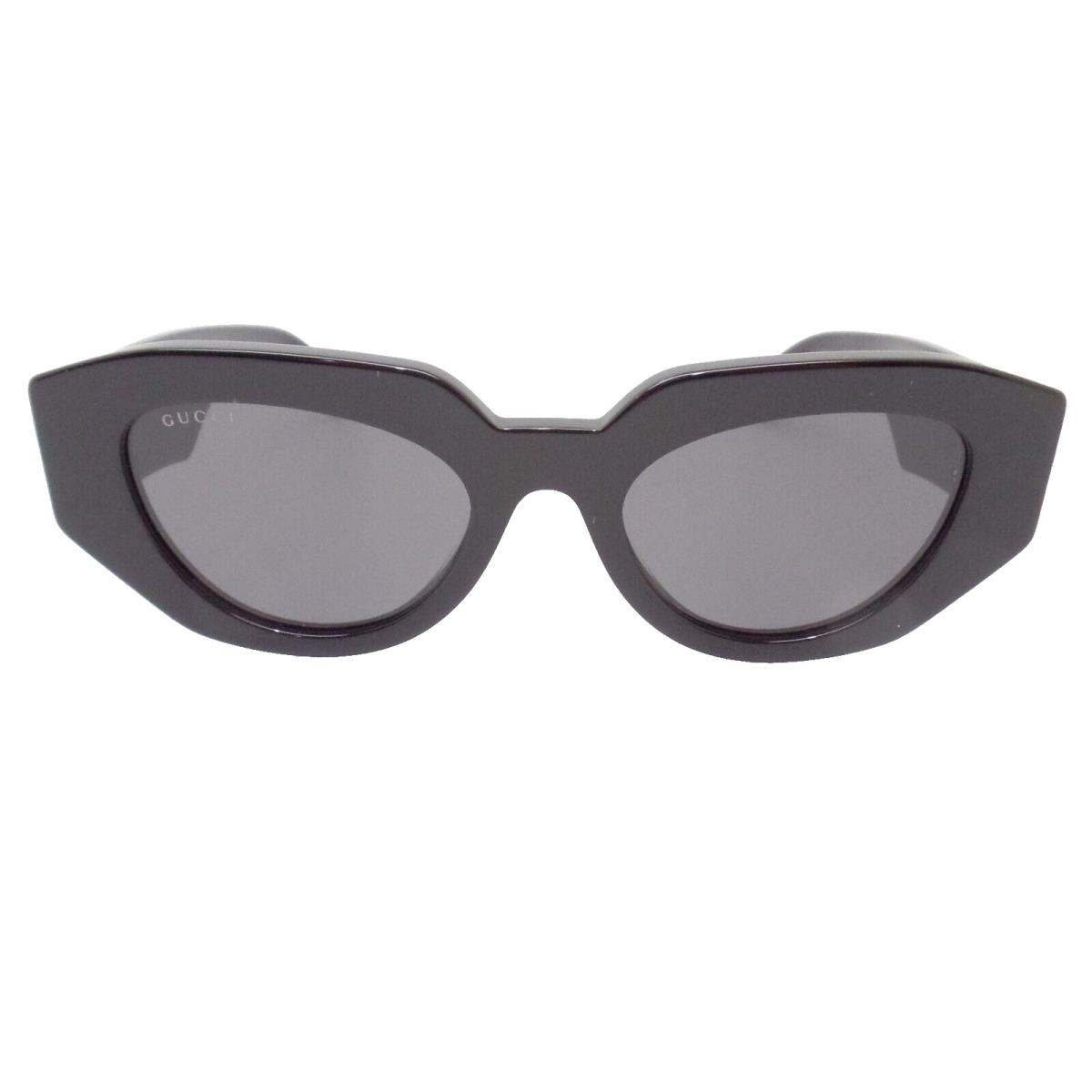 Gucci GG1421S 001 Black Gold Grey Sunglasses