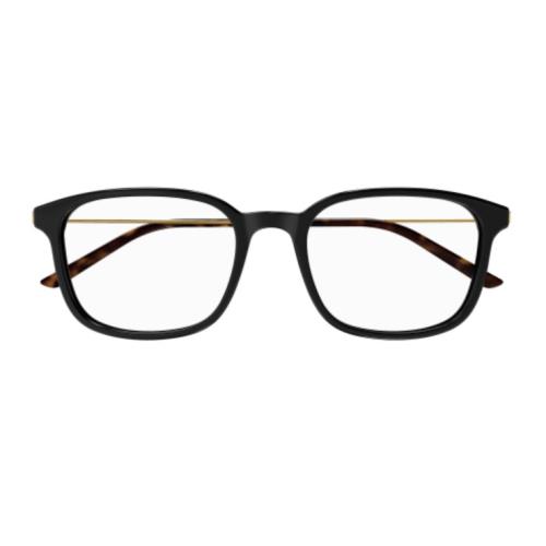 Gucci GG1577O 005 Black/gold Square Men`s Eyeglasses