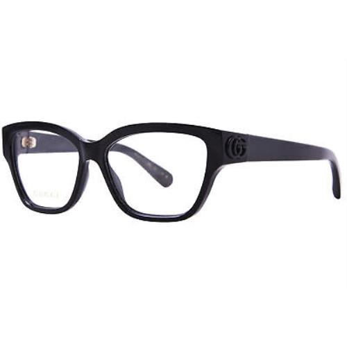 Gucci GG1597O 001 Eyeglasses Women`s Black Full Rim Cat Eye 53mm