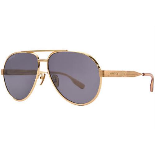Gucci GG1513S 001 Sunglasses Gold/grey Pilot 64mm