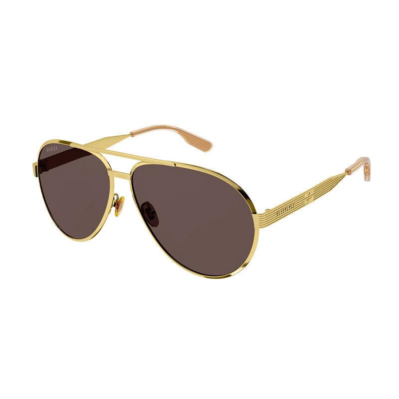 Gucci GG1513S 002 Yellow Gold/brown 64-13-145 Sunglasses