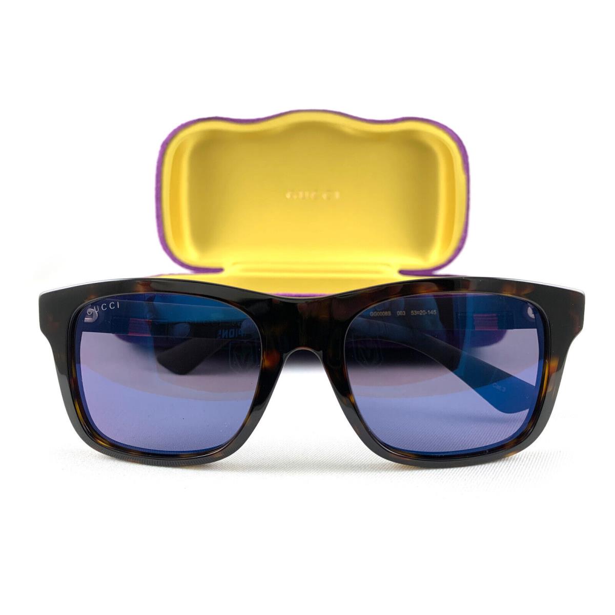 Gucci Sunglasses GG0008S Havana Brown Blue 003