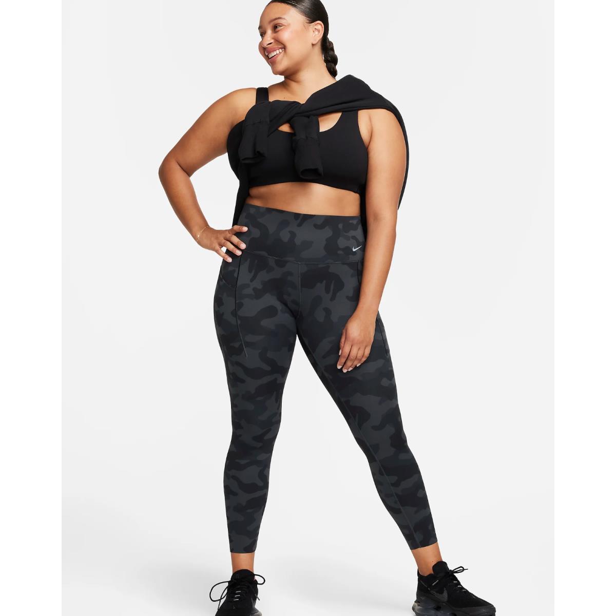 Nike Universa Women`s High-rise 7/8 Camo Leggings w/ Pockets DX3120 XS