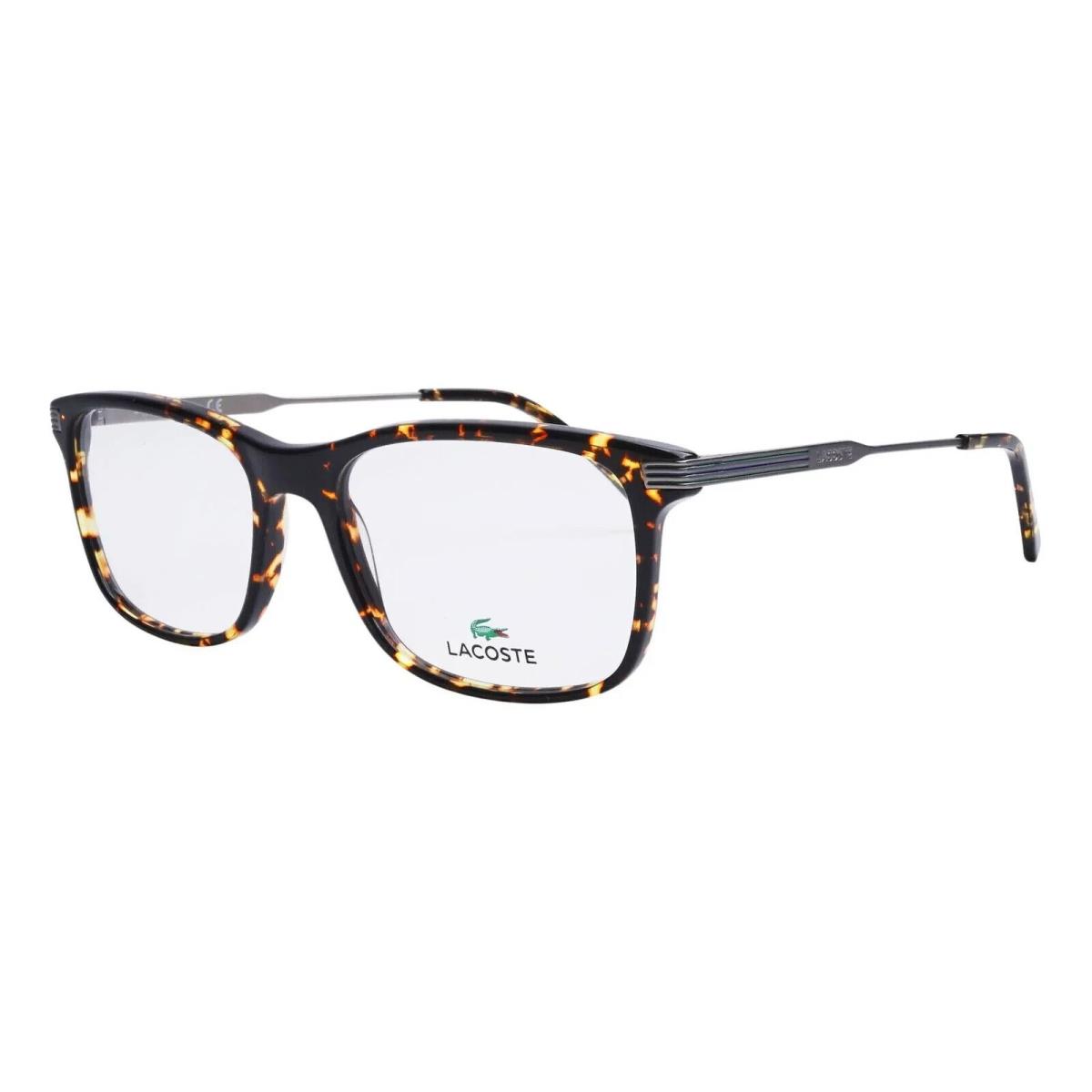 Lacoste L2888 240 55mm Dark Brown Tortoise and Silver Metal Unisex Eyeglasses