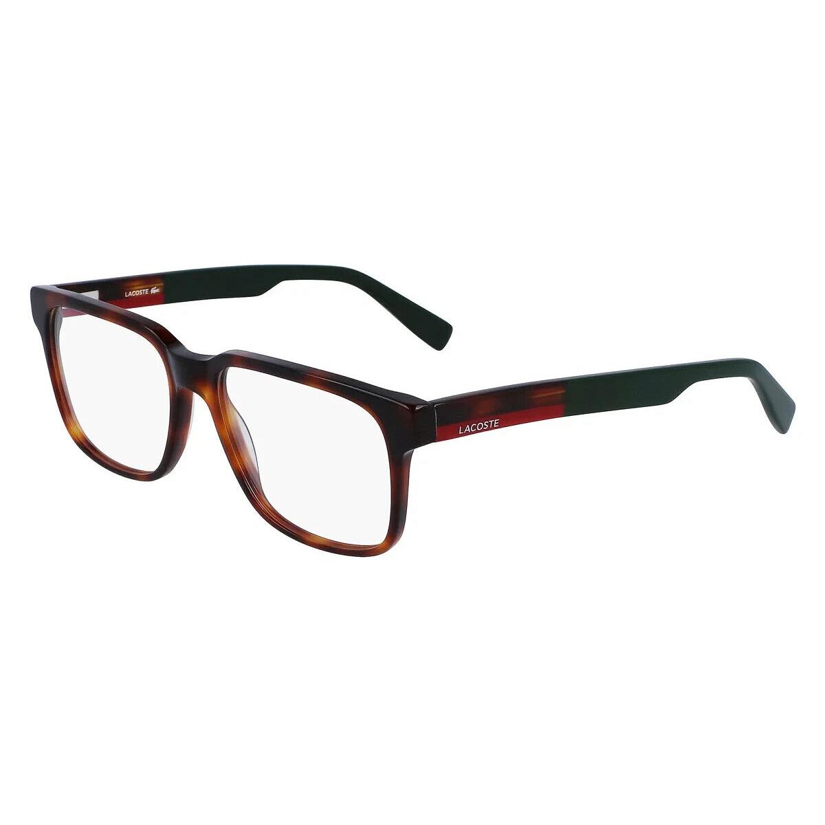 Lacoste L2908 240 55mm Brown Tortoise Square Unisex Eyeglasses