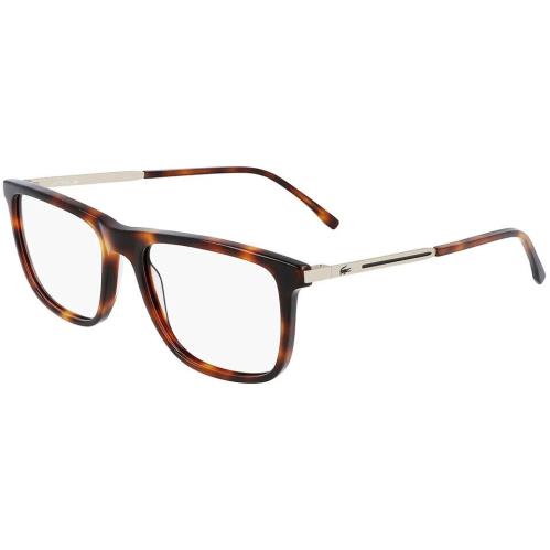 Lacoste L2871 214 54mm Brown Tortoise and Silver Metal Unisex Eyeglasses