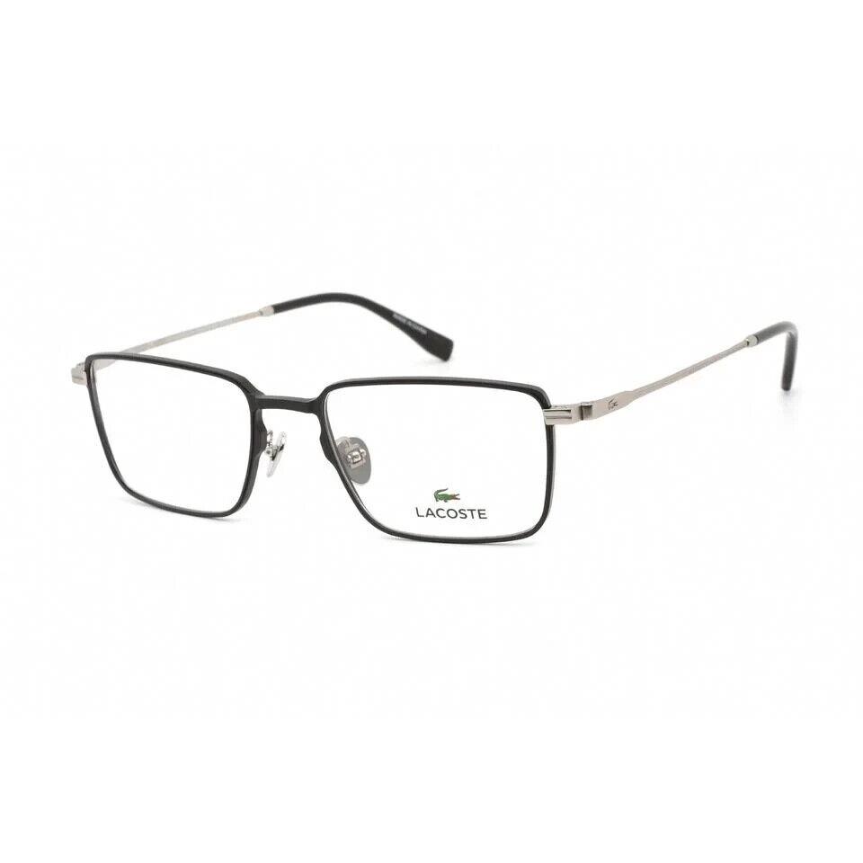 Lacoste L2275 E 001 54mm Black and Silver Metal Unisex Eyeglasses