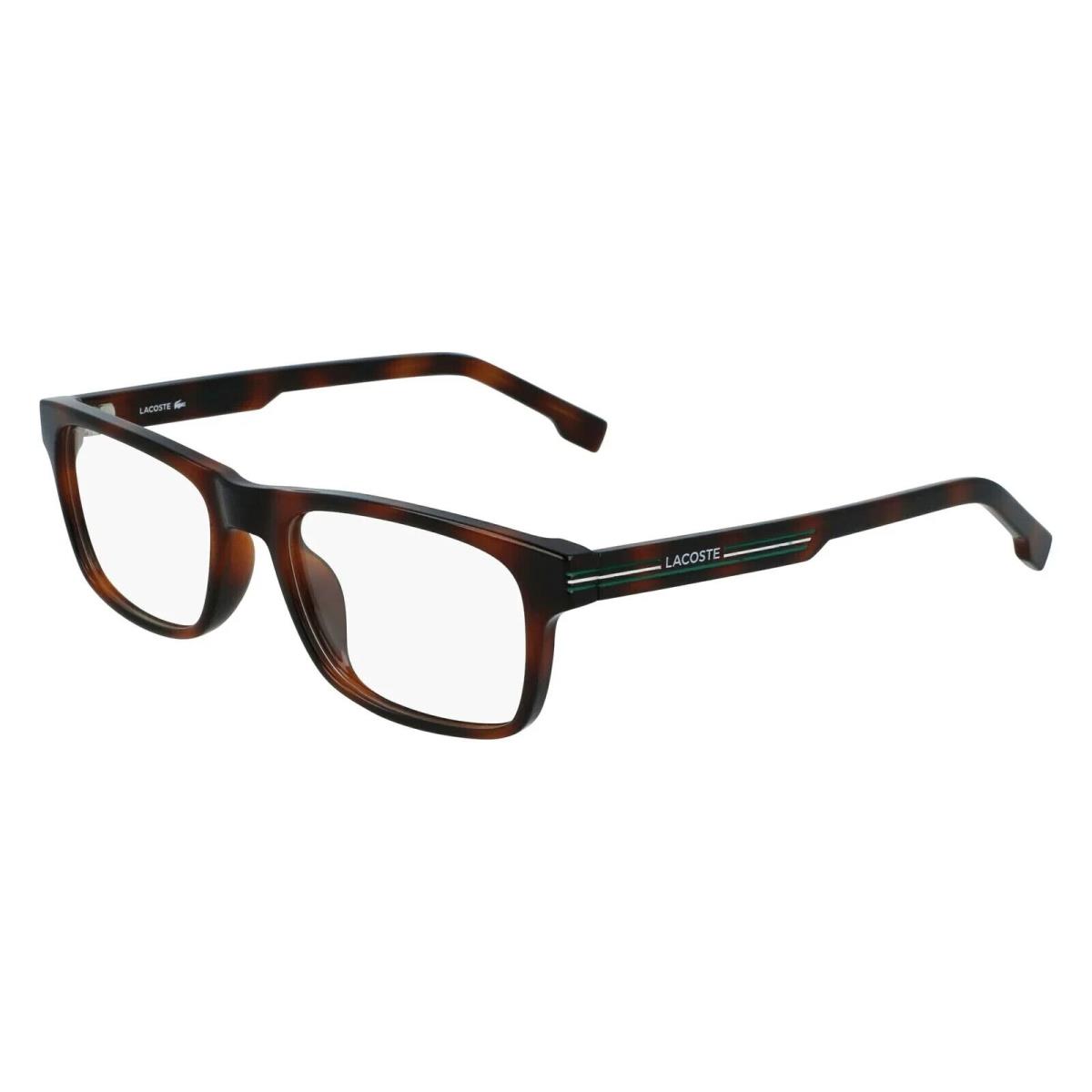 Lacoste L2887 230 54mm Brown Tortoise with Green and White Unisex Eyeglasses