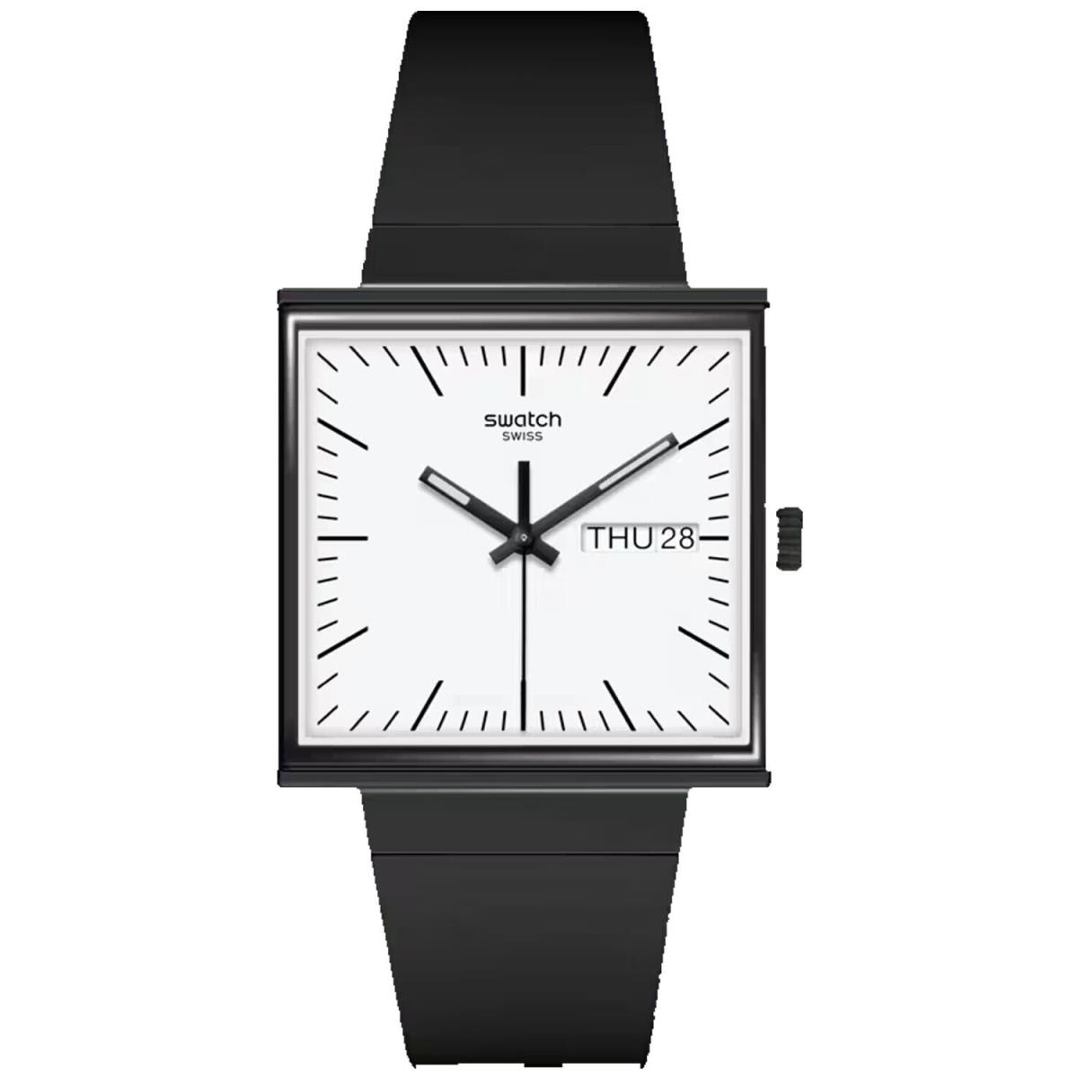 Swatch Men`s Originals Bioceramic What If Collection White Dial Watch