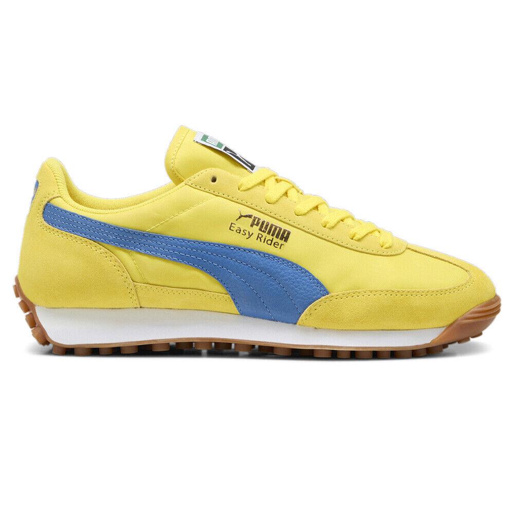 Puma Easy Rider Vintage Lace Up Mens Yellow Sneakers Casual Shoes 39902820 - Yellow