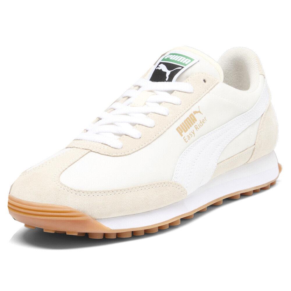 Puma Easy Rider Vintage Lace Up Mens Beige White Sneakers Casual Shoes 3990281 - Beige, White