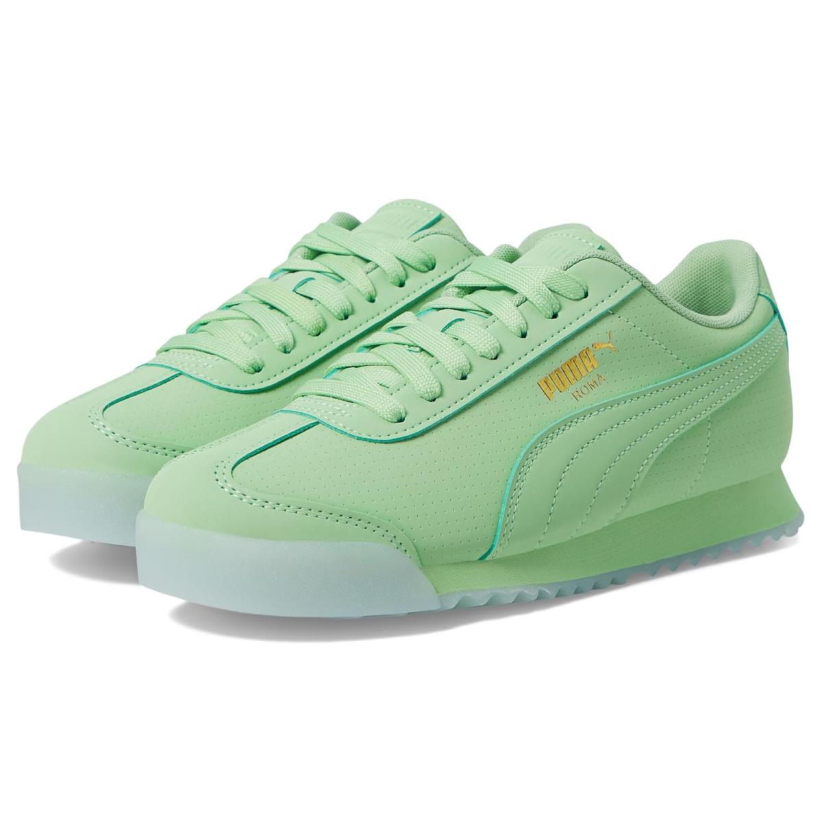 Children Unisex Shoes Puma Kids Roma Reversed Mist Big Kid - Pure Green/Icy Blue