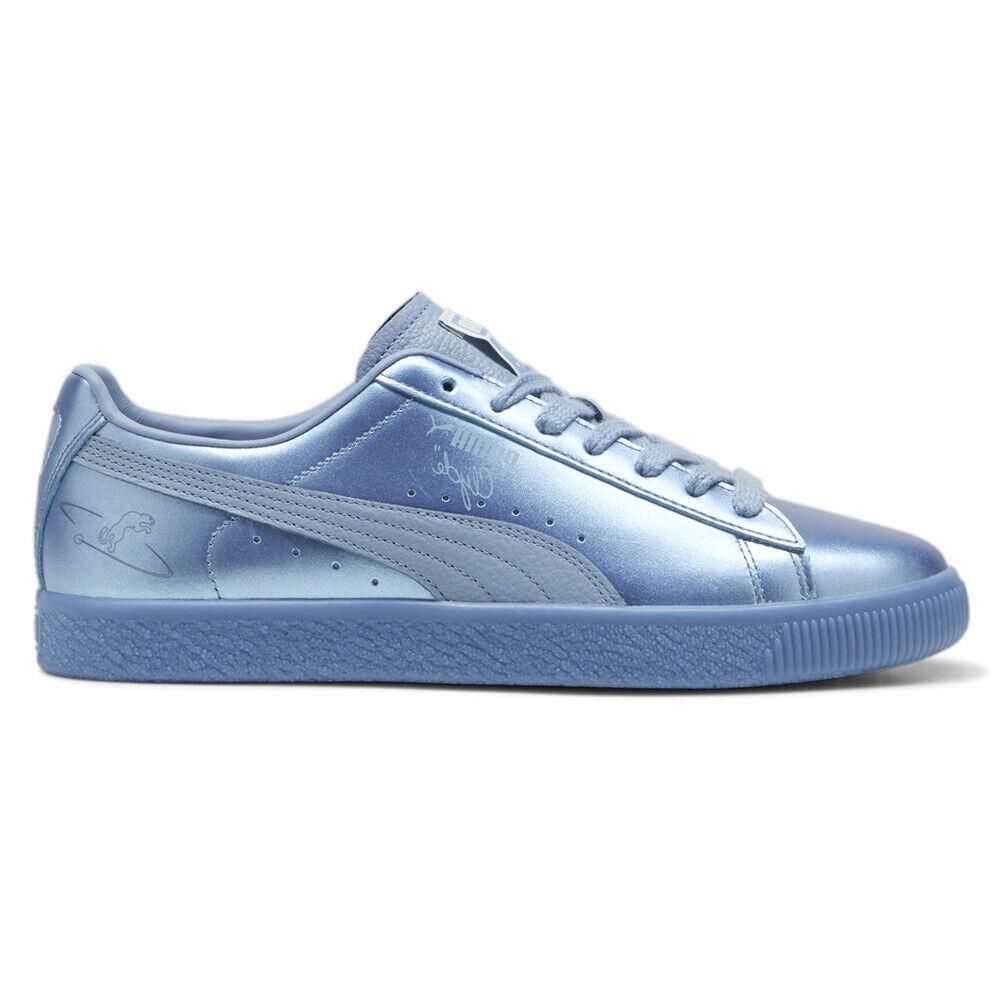 Puma Clyde 3024 Lace Up Mens Blue Sneakers Casual Shoes 39648802 - Blue